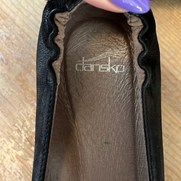 Dansko Karen Loafer Burnished Black Nubuck Leather Bow Ruching Size EU 40 9.5-10 - Picture 9 of 11